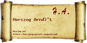 Herczog Arnót névjegykártya
